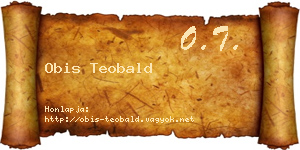 Obis Teobald névjegykártya